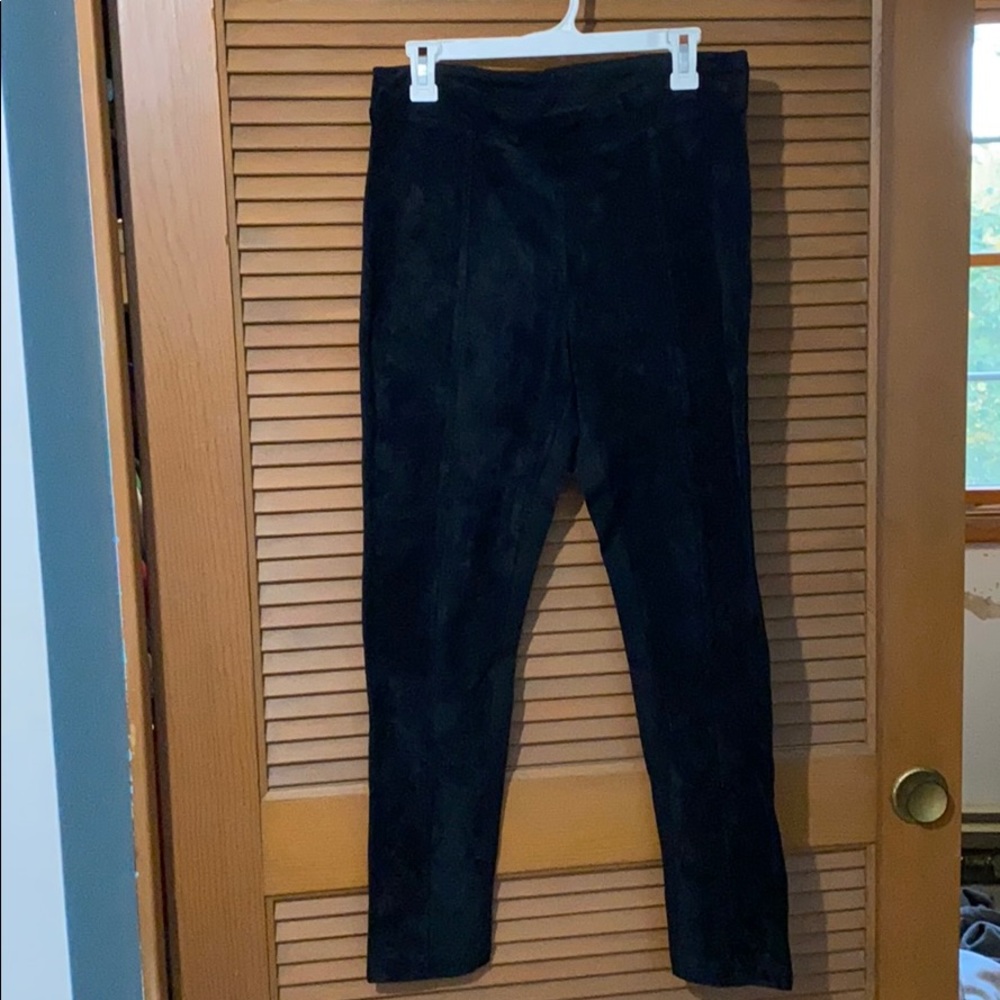 Calvin Klein stretch pants half-and-half suede
